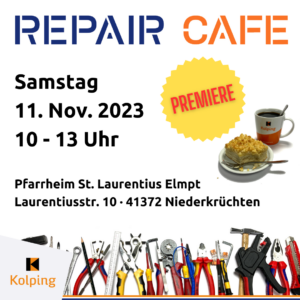 Ankündigung Repair-Café am 11.11.2023